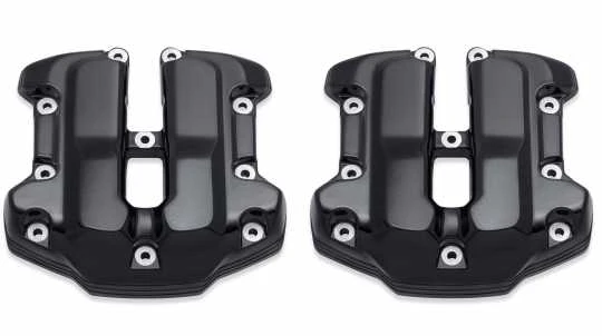 Harley Davidson Defiance Obere Rocker Abdeckungen, Schwarz 1 Harley Davidson Defiance Obere Rocker Abdeckungen, Schwarz