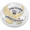 Harley Davidson Luftfilter-Zierblende Live To Ride Gold