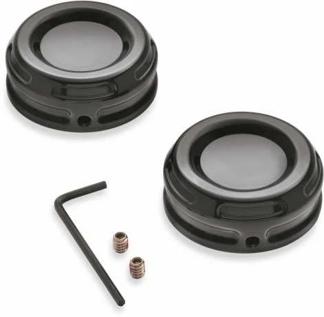 Harley Davidson Dominion Standrohrmutter Abdeckungen Schwarz 1 Harley Davidson Dominion Standrohrmutter Abdeckungen Schwarz