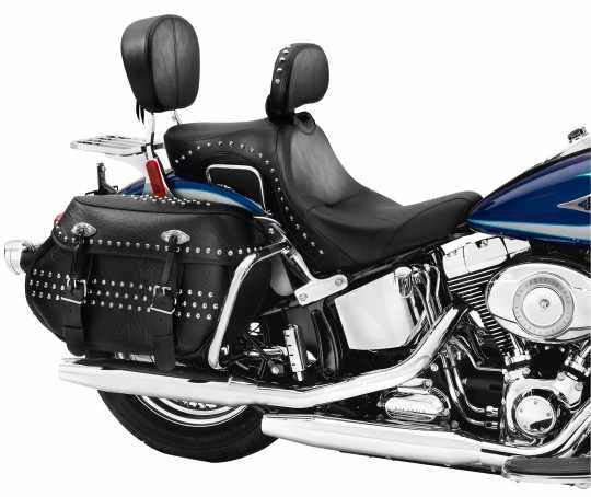 Harley Davidson Signature Sitz 16" Mit Fahrerrückenlehne FLSTC Stil Mit Nieten 2 Harley Davidson Signature Sitz 16" Mit Fahrerrückenlehne FLSTC Stil Mit Nieten – Bild 2