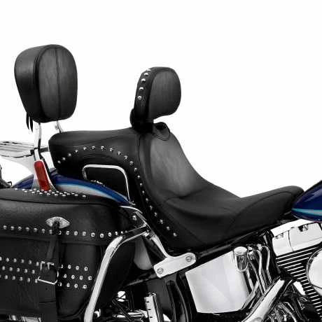 Harley Davidson Signature Sitz 16" Mit Fahrerrückenlehne FLSTC Stil Mit Nieten 1 Harley Davidson Signature Sitz 16" Mit Fahrerrückenlehne FLSTC Stil Mit Nieten