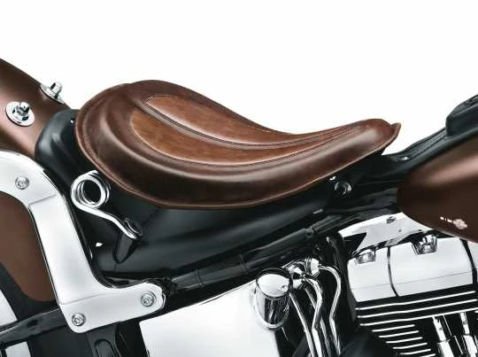 Harley Davidson Solo Federsattel Leder Braun 2 Harley Davidson Solo Federsattel Leder Braun – Bild 2