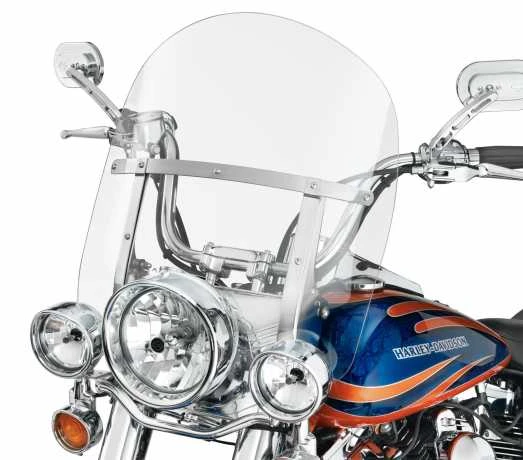 Harley Davidson Abnehmbare King-Size Windschutzscheibe 16" Kar & Polierte Streben 1 Harley Davidson Abnehmbare King-Size Windschutzscheibe 16" Kar & Polierte Streben