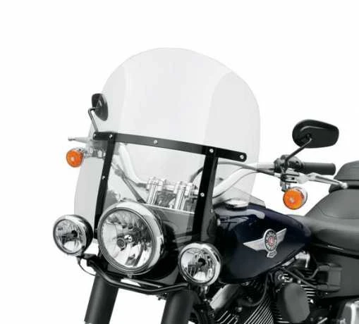 Harley Davidson Abnehmbare King-Size Windschutzscheibe 18" Leicht Getönt & Schwarze Streben 1 Harley Davidson Abnehmbare King-Size Windschutzscheibe 18" Leicht Getönt & Schwarze Streben