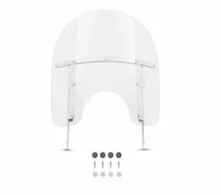 Harley Davidson King-Size Abnehmbares Windschild 18" Klar & Poliert