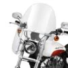 Harley Davidson Abnehmbare Kompakt-Windschutzscheibe 18" Klar & Polierte Streben