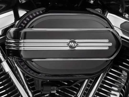 Harley Davidson Defiance Ventilator Luftfilter-Zierblende, Schwarz & Highlights 2 Harley Davidson Defiance Ventilator Luftfilter-Zierblende, Schwarz & Highlights – Bild 2