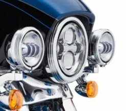 Harley Davidson Defiance Zusatzscheinwerfer Zierringe 4" Chrom -Sportster Meister Verkaufsgeschäft 61400353 3