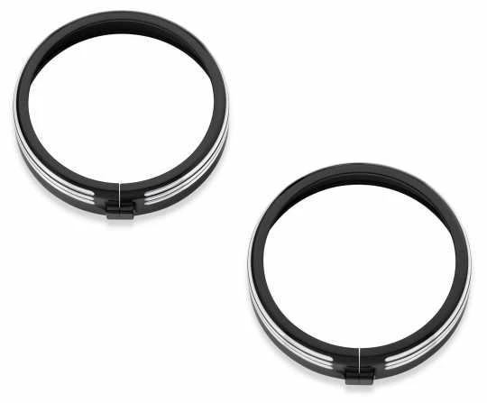 Harley Davidson Defiance Zusatzscheinwerfer Zierringe 4" Schwarz Cut 1 Harley Davidson Defiance Zusatzscheinwerfer Zierringe 4" Schwarz Cut