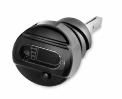 Harley Davidson Peilstab Für Ölstand & Öltemperatur Mit Beleuchtetem LCD, Schwarz