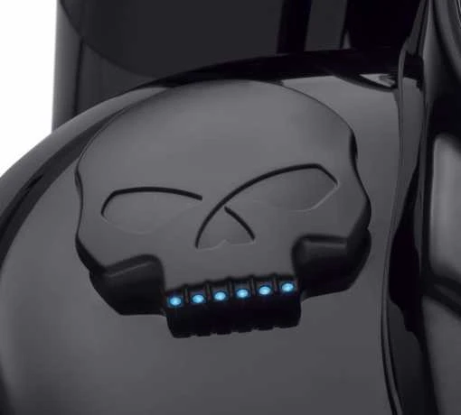 Harley Davidson Tankanzeige Willie G Skull LED Schwarz 2 Harley Davidson Tankanzeige Willie G Skull LED Schwarz – Bild 2