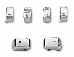 Harley Davidson Schalterkappen, Chrom