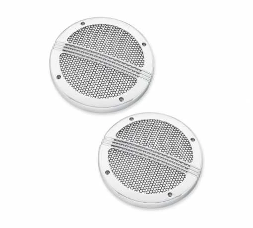 Harley Davidson Defiance Tour-Pak Lautsprecher-Verzierung Chrom 1 Harley Davidson Defiance Tour-Pak Lautsprecher-Verzierung Chrom