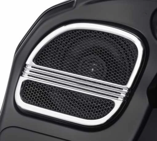 Harley Davidson Defiance Fairing Lautsprecher-Verzierung Chrom 2 Harley Davidson Defiance Fairing Lautsprecher-Verzierung Chrom – Bild 2