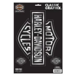 Harley-Davidson Aufkleber Embossed Bar & Shield Chrom