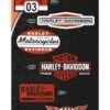 Harley-Davidson Aufkleber Set Chroma Vintage Race Inspired
