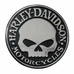 Harley-Davidson Aufkleber Willie G Skull Chrom
